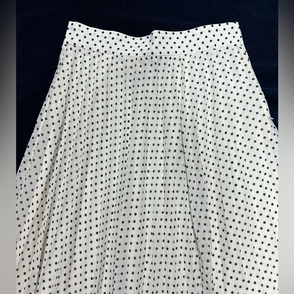& Other Stories Black and White Polka Dot A-Line Skirt - Picture 3 of 4